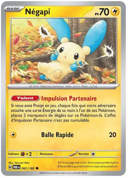 Négapi 061/182 Faille Paradoxe carte Pokémon