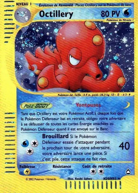 Octillery 26/147 Aquapolis carte Pokémon