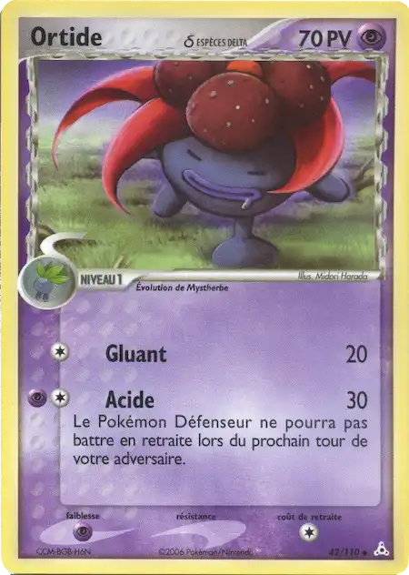 Ortide 42/110 EX Fantômes Holon carte Pokémon