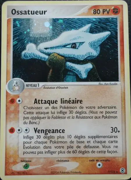Ossatueur 7/112 EX Rouge Feu Vert Feuille carte Pokémon