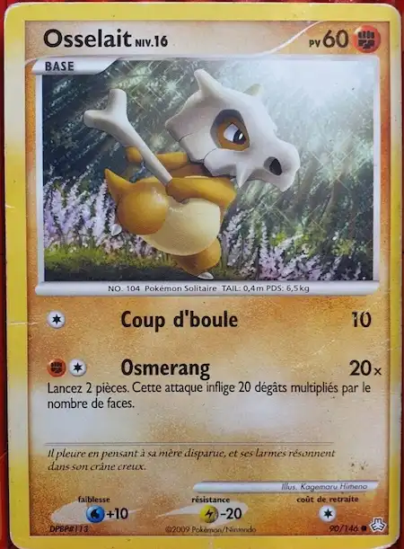 Osselait 90/146 Diamant et Perle Eveil des Légendes carte Pokémon