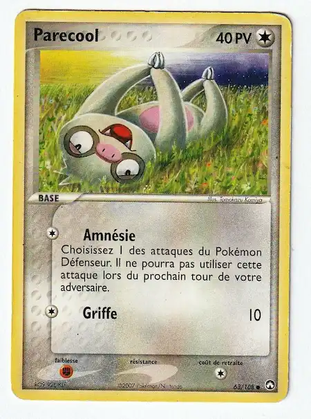 Parecool 63/108 EX Gardiens du Pouvoir carte Pokémon