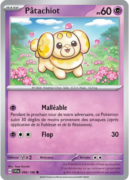 Pâtachiot 098/198 Ecarlate et Violet carte Pokémon