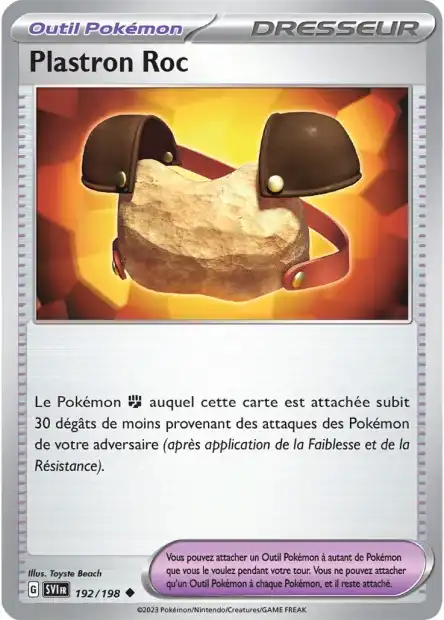 Plastron Roc 192/198 Ecarlate et Violet carte Pokémon