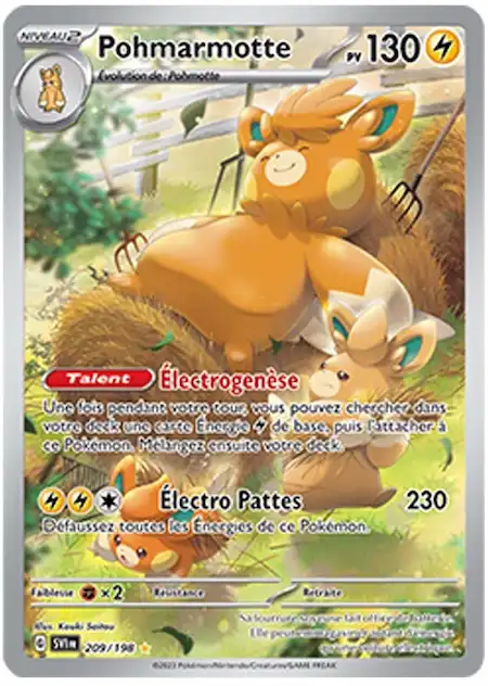 Pohmarmotte 209/198 Ecarlate et Violet carte Pokémon