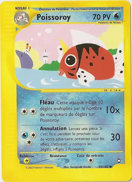 Poissoroy 59/147 Aquapolis carte Pokémon
