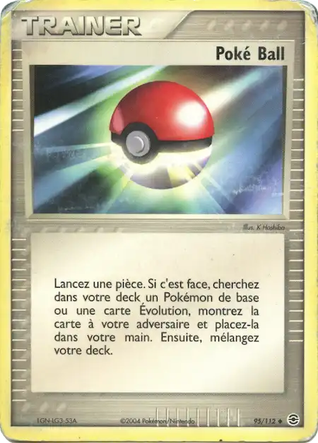 Poké Ball 95/112 EX Rouge Feu Vert Feuille carte Pokémon