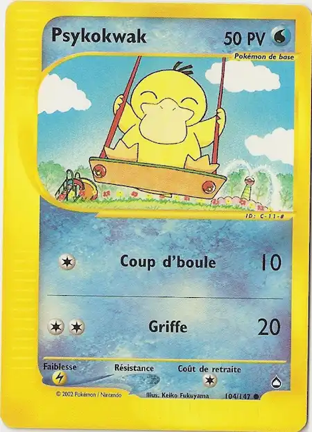Psykokwak 104/147 Aquapolis carte Pokémon