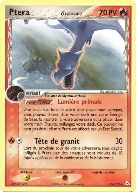 Ptera 35/110 EX Fantômes Holon carte Pokémon