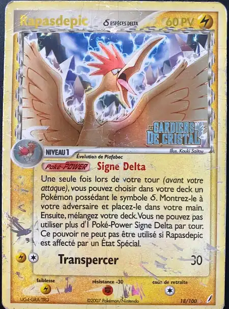 Rapasdepic 18/100 EX Gardiens de Cristal carte Pokémon