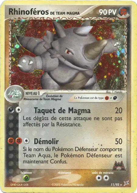Rhinoféros de Team Magma 11/95 EX Team Magma VS Team Aqua carte Pokémon