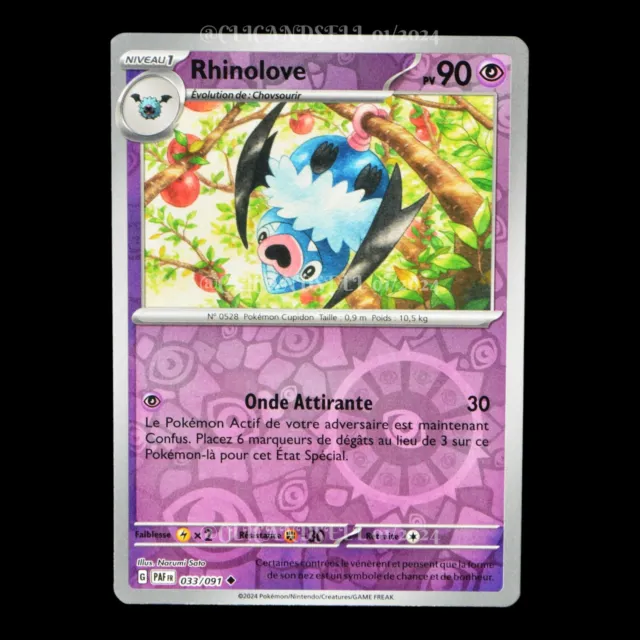 Rhinolove 033/091 Destinées de Paldea EV4.5 carte Pokémon