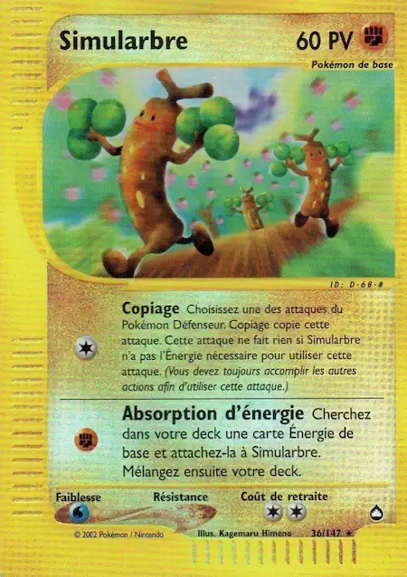 Simularbre 36/147 Aquapolis carte Pokémon