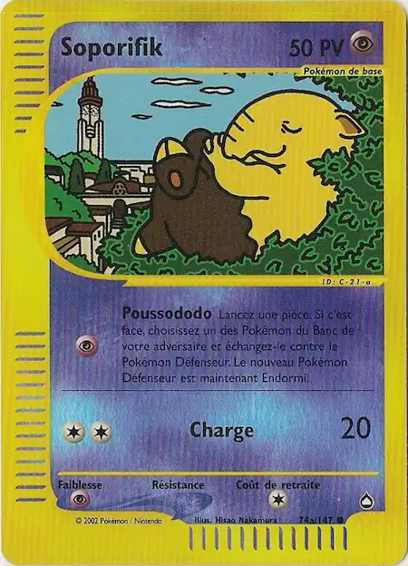 Soporifik 74a/147 Aquapolis carte Pokémon