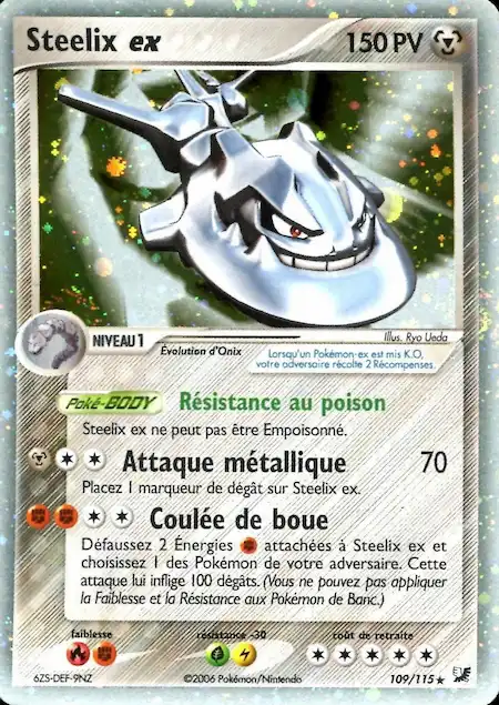 Steelix ex 109/115 EX Forces Cachées carte Pokémon