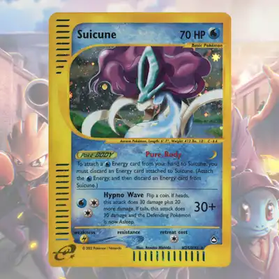 Suicune H25/H32 Aquapolis carte Pokémon