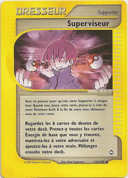 Superviseur 133/147 Aquapolis carte Pokémon