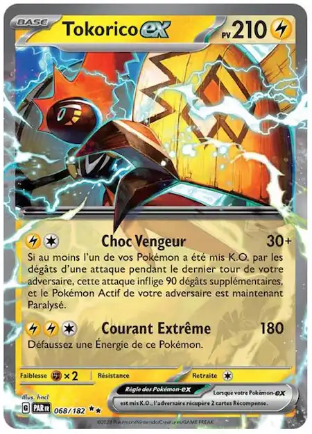 Tokorico ex 068/182 Faille Paradoxe carte Pokémon