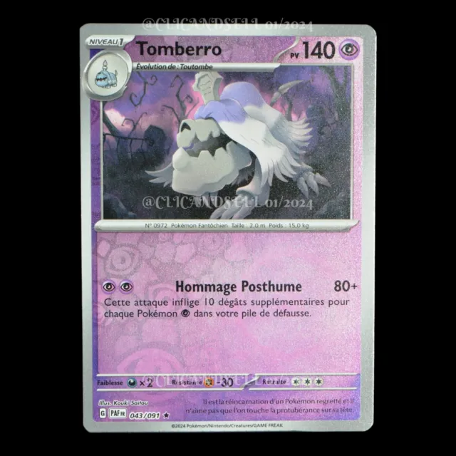 Tomberro 043/091 Destinées de Paldea EV4.5 carte Pokémon