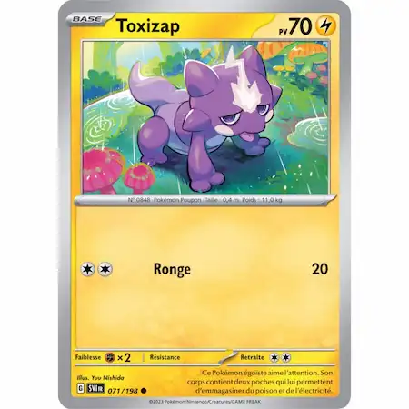 Toxizap 071/198 Ecarlate et Violet carte Pokémon