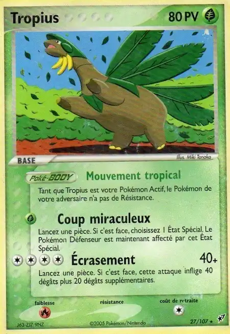 Tropius 27/101 EX Légendes Oubliées carte Pokémon