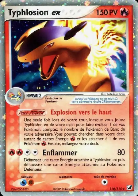 Typhlosion ex 110/115 EX Forces Cachées carte Pokémon