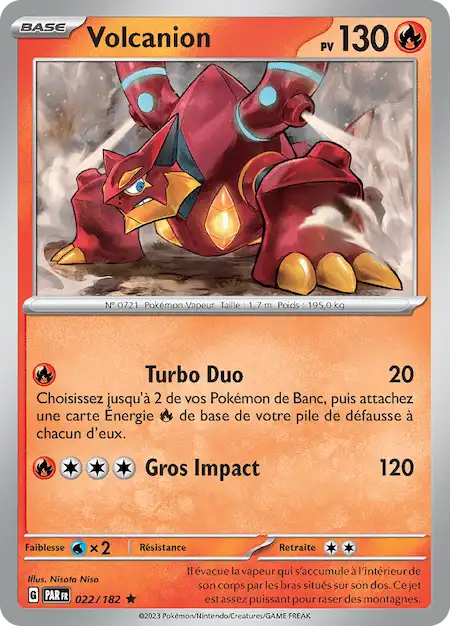 Volcanion 022/182 Faille Paradoxe carte Pokémon