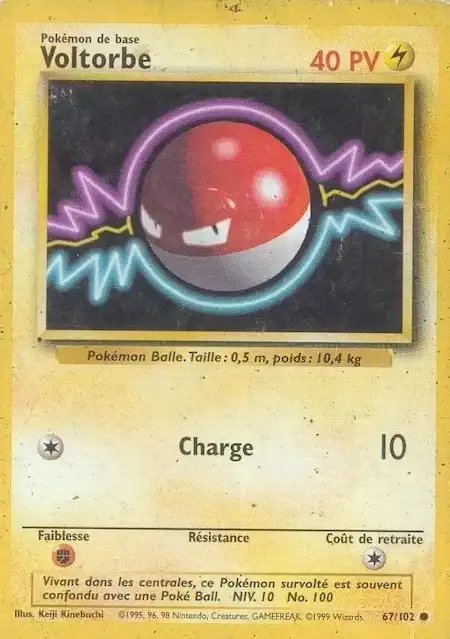 Voltorbe 67/102 Set de base carte Pokémon