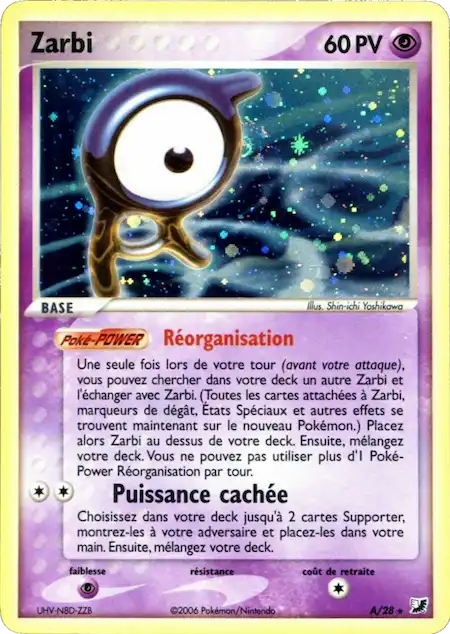 Zarbi A/28 EX Forces Cachées carte Pokémon