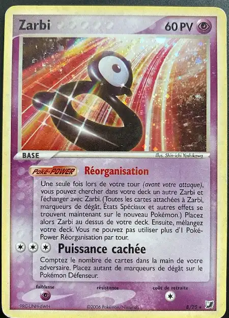 Zarbi B 28 EX Forces Cachées carte Pokémon