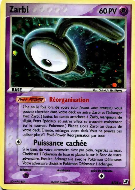 Zarbi E/28 EX Forces Cachées carte Pokémon