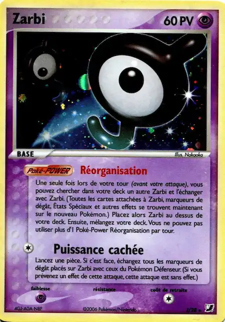 Zarbi J/28 EX Forces Cachées carte Pokémon