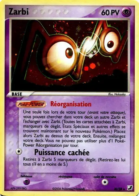 Zarbi N/28 EX Forces Cachées carte Pokémon