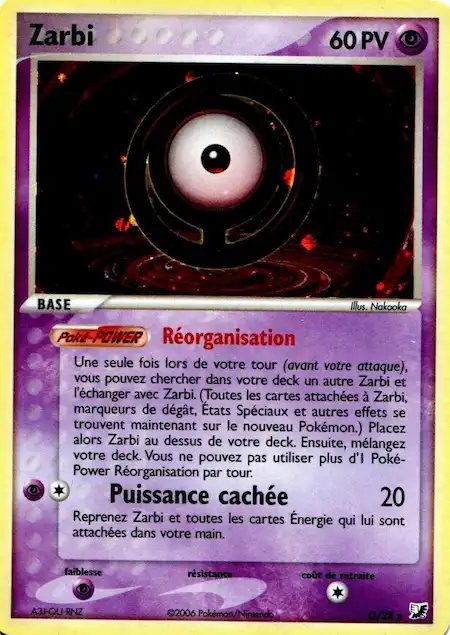 Zarbi O/28 EX Forces Cachées carte Pokémon