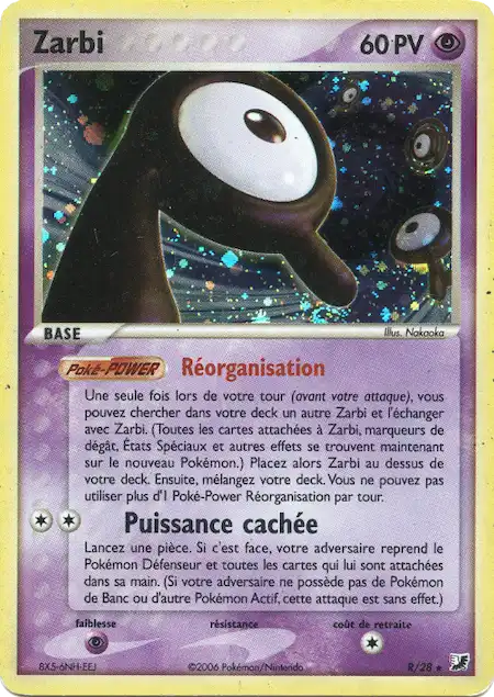 Zarbi R/28 EX Forces Cachées carte Pokémon