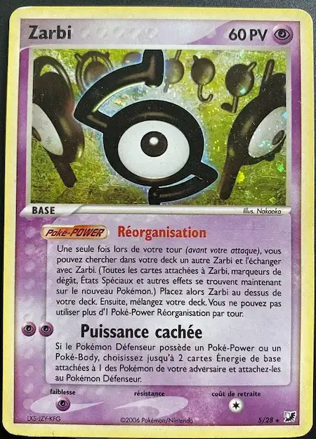 Zarbi S 28 EX Forces Cachées carte Pokémon