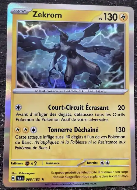 Zekrom 066/182 Faille Paradoxe carte Pokémon