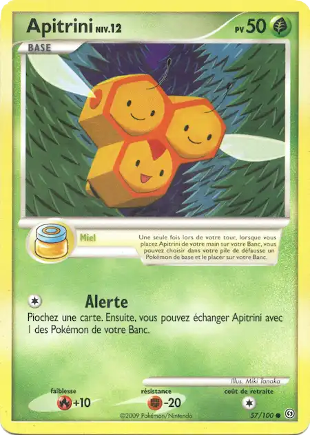 Apitrini 57/100 Diamant et Perle Tempête carte Pokémon