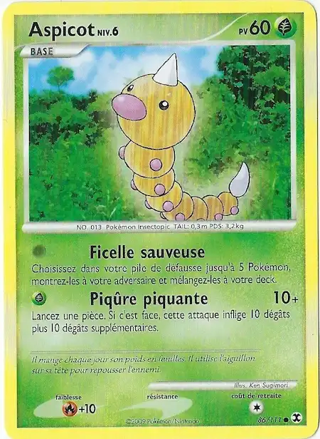 Aspicot 86/111 Platine rivaux émergeants carte Pokémon