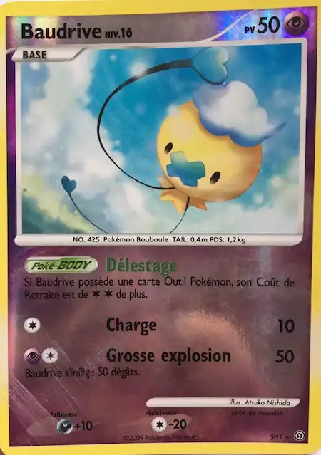 Baudrive SH1 Diamant et Perle Tempête carte Pokémon