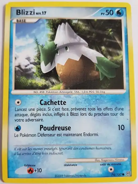 Blizzi 74/100 Diamant et Perle Tempête carte Pokémon