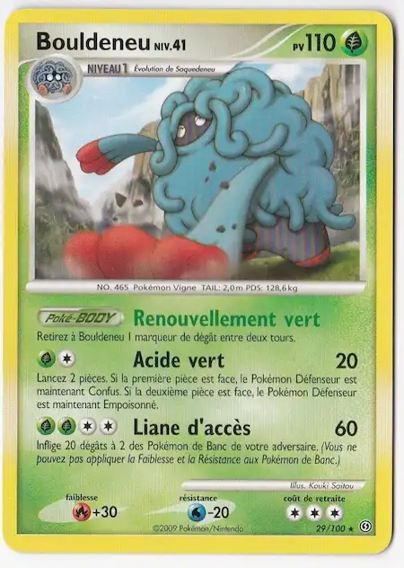 Bouldeneu 29/100 Diamant et Perle Tempête carte Pokémon