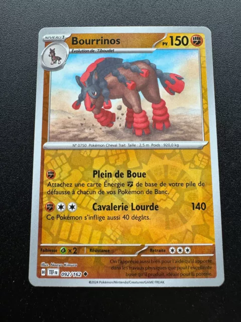 Bourrinos 092/162 Forces Temporelles EV05 carte Pokémon