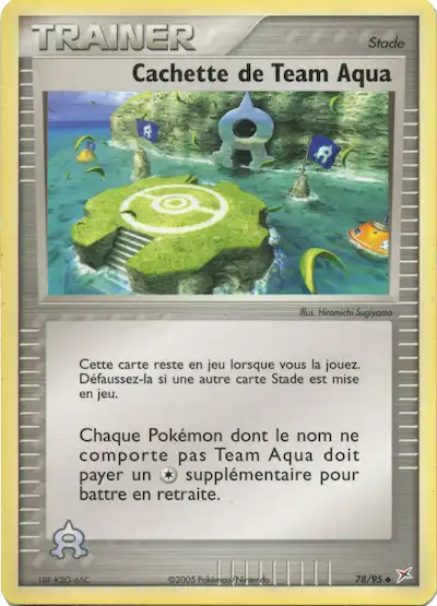 Cachette de Team Aqua 78/95 EX Team Magma VS Team Aqua carte Pokémon