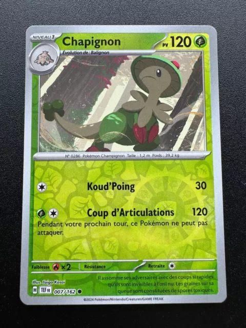 Chapignon 007/162 Forces Temporelles EV05 carte Pokémon