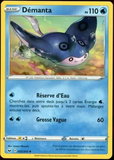 Démanta 052/202 épée et bouclier carte Pokémon EB01