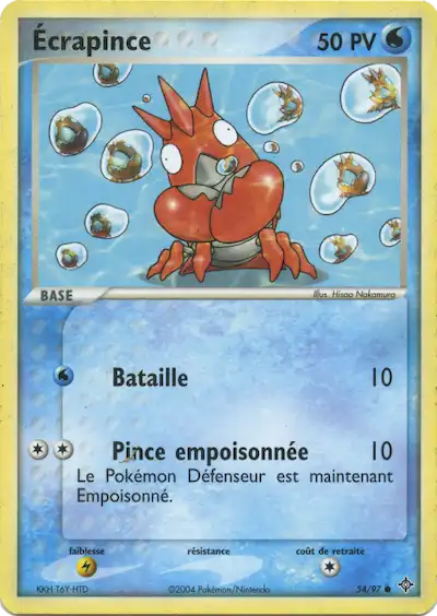 écrapince 54/97 EX Dragon carte Pokémon