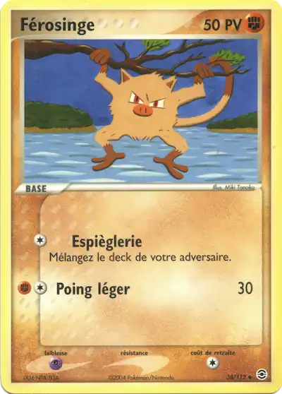 Férosinge 38/112 EX Rouge Feu Vert Feuille carte Pokémon