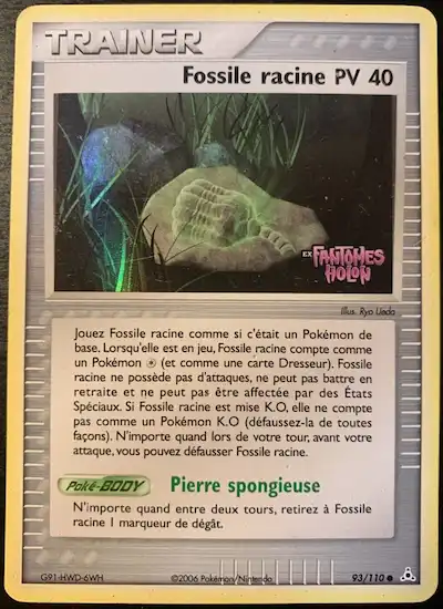 Fossile racine 93/110 EX Fantômes Holon carte Pokémon