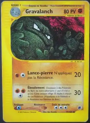 Gravalanch 79/165 Expedition carte Pokémon